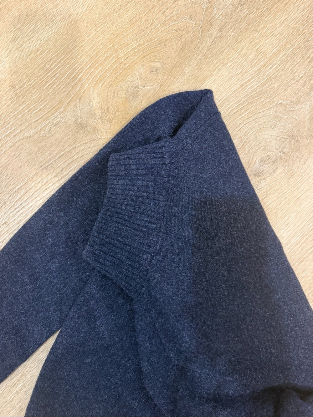 J.Crew Mens S Rugged Merino Wool Blend Half Zip Sweater Navy Soft Pullover - Picture 9 of 10